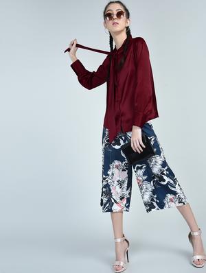 marsala tie knot top - 15569847 - Standard Image - 4