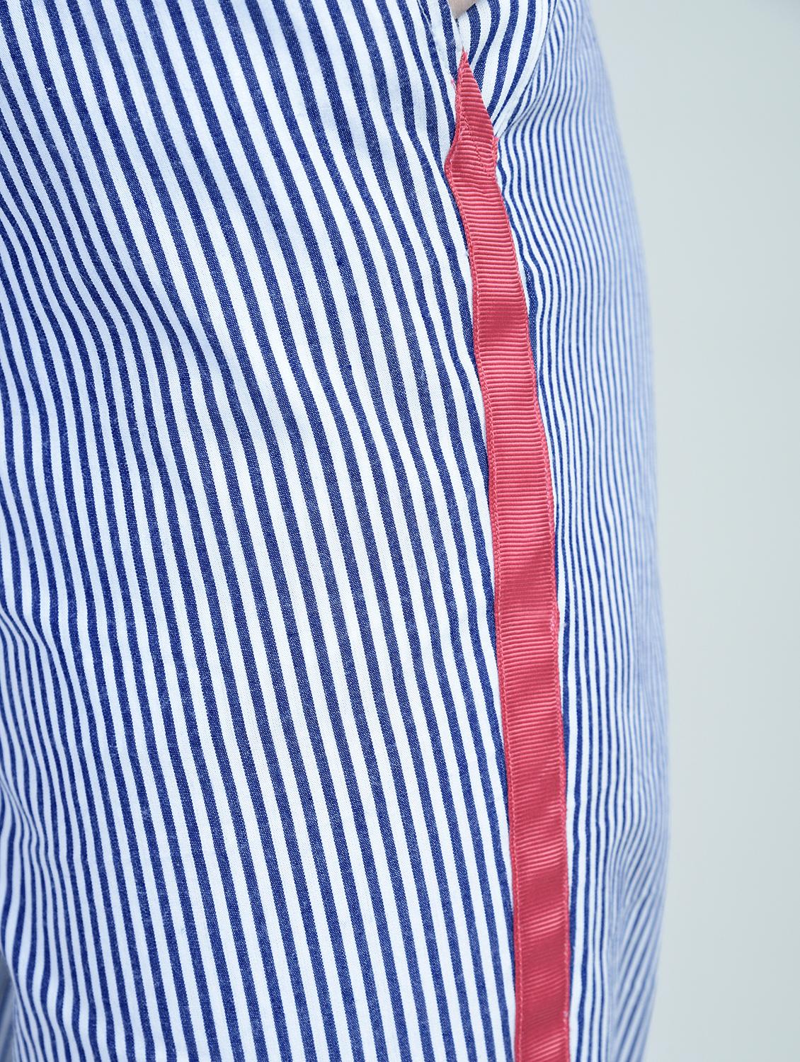 side taped striped trousers - 15570046 - Zoom Image - 4