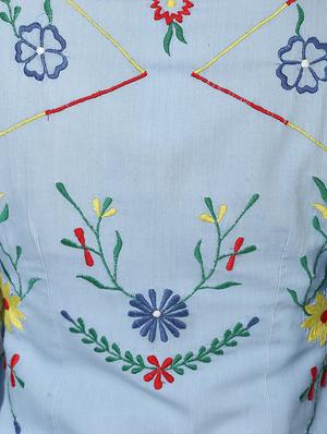 embroidered back denim shirt - 15570159 - Standard Image - 4
