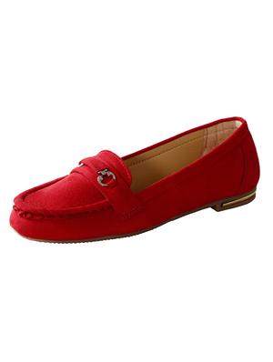 red slip on loafers - 15573832 - Standard Image - 4