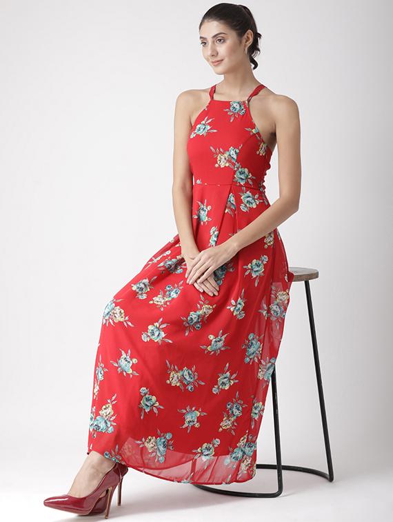 pleated halter neck dress - 15574037 - Zoom Image - 4