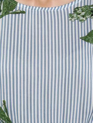 front knot detail striped floral top - 15577494 - Standard Image - 4