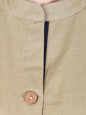 Peanut khadi a-line kurta - 15578307 - Standard Image - 4