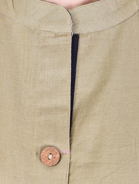 Peanut khadi a-line kurta - 15578307 - Zoom Image - 4