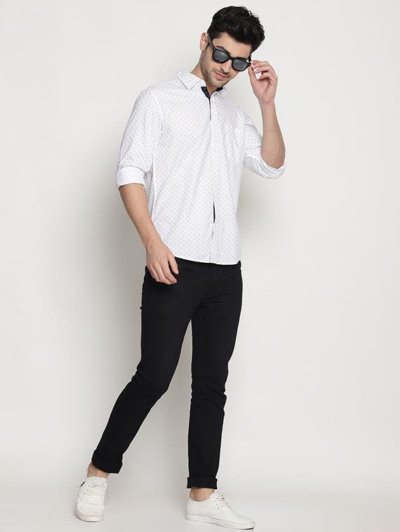 white cotton casual shirt - 15578340 - Zoom Image - 4