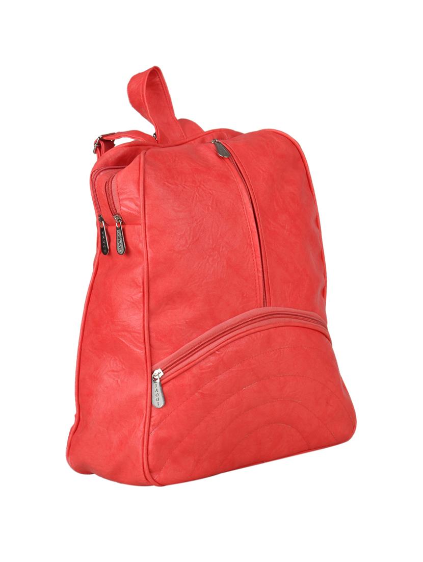 red leatherette (pu) fashion backpack - 15578518 - Zoom Image - 4