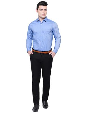 navy blue cotton formal shirt - 15578610 - Standard Image - 4