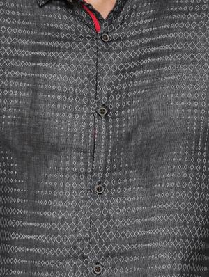 black cotton casual shirt - 15579038 - Standard Image - 4