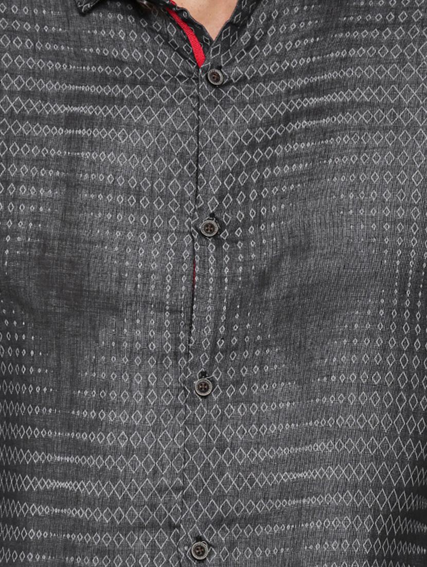 black cotton casual shirt - 15579038 - Zoom Image - 4