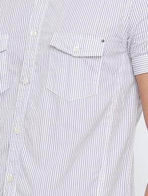 purple cotton casual shirt - 15580963 - Standard Image - 4