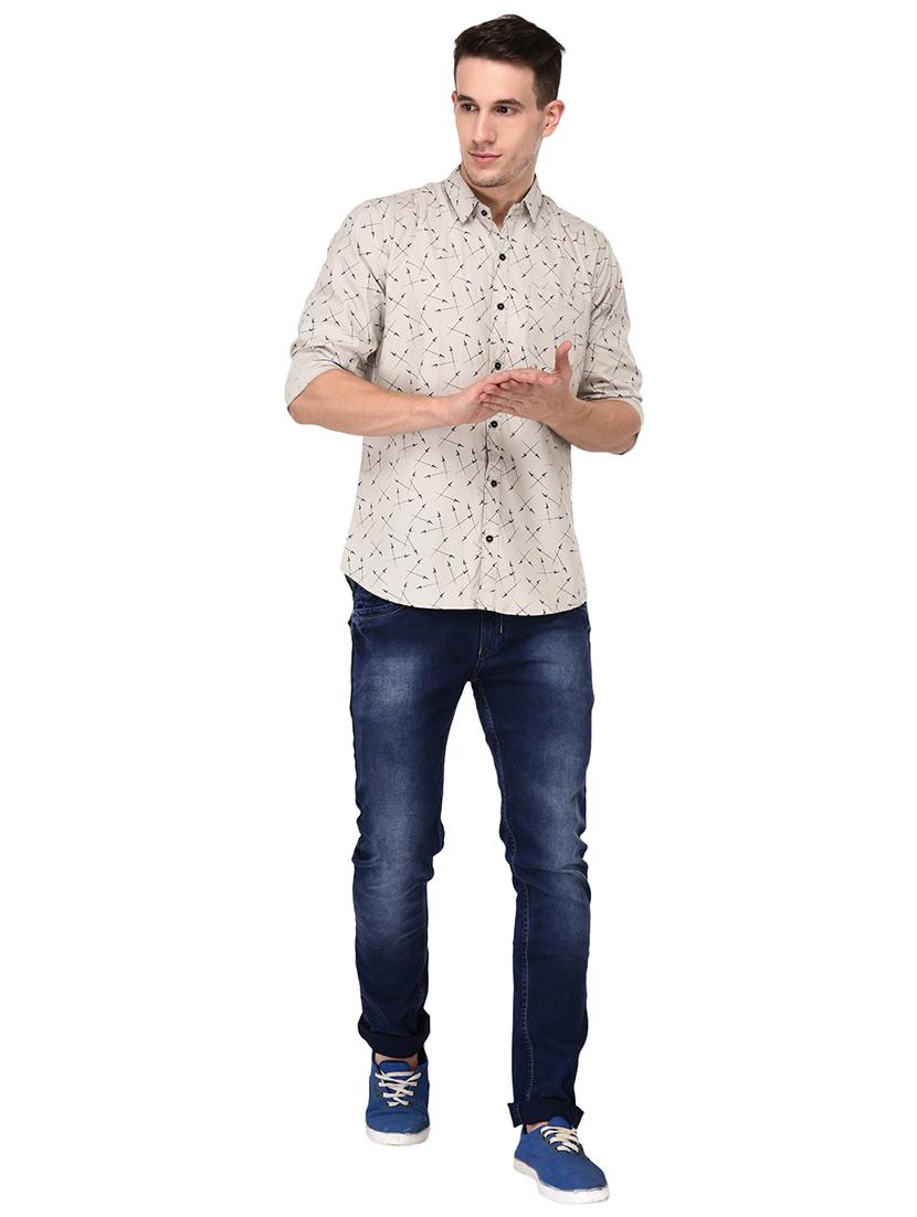 beige cotton casual shirt - 15581534 - Zoom Image - 4