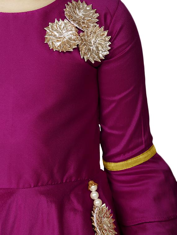 purple silk blend suit set - 15581866 - Zoom Image - 4