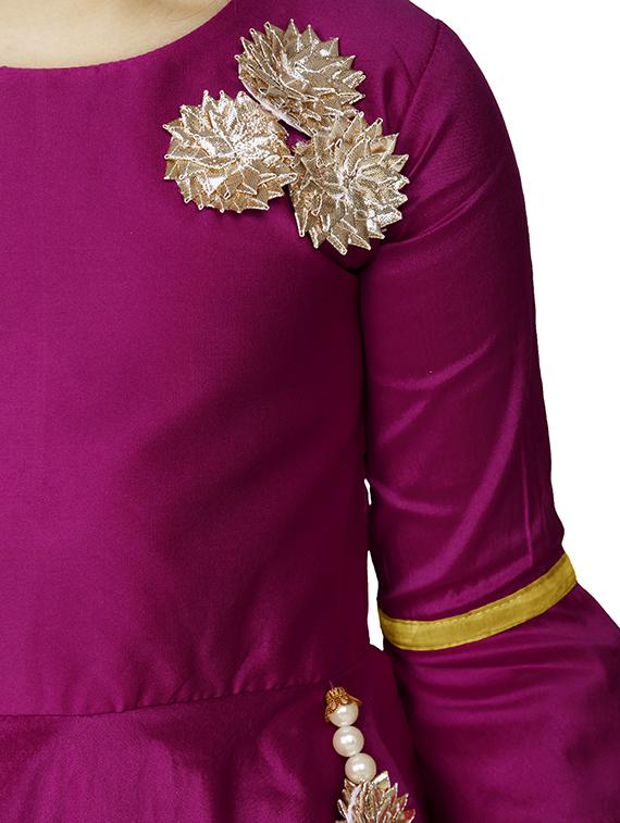purple silk suit set - 15581867 - Zoom Image - 4
