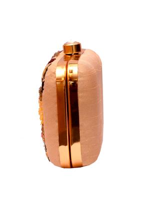 orange cotton polyester blend box clutch - 15582658 - Standard Image - 4