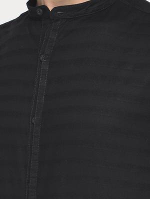 black cotton casual shirt - 15582686 - Standard Image - 4