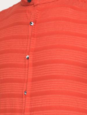 orange cotton casual shirt - 15582687 - Standard Image - 4