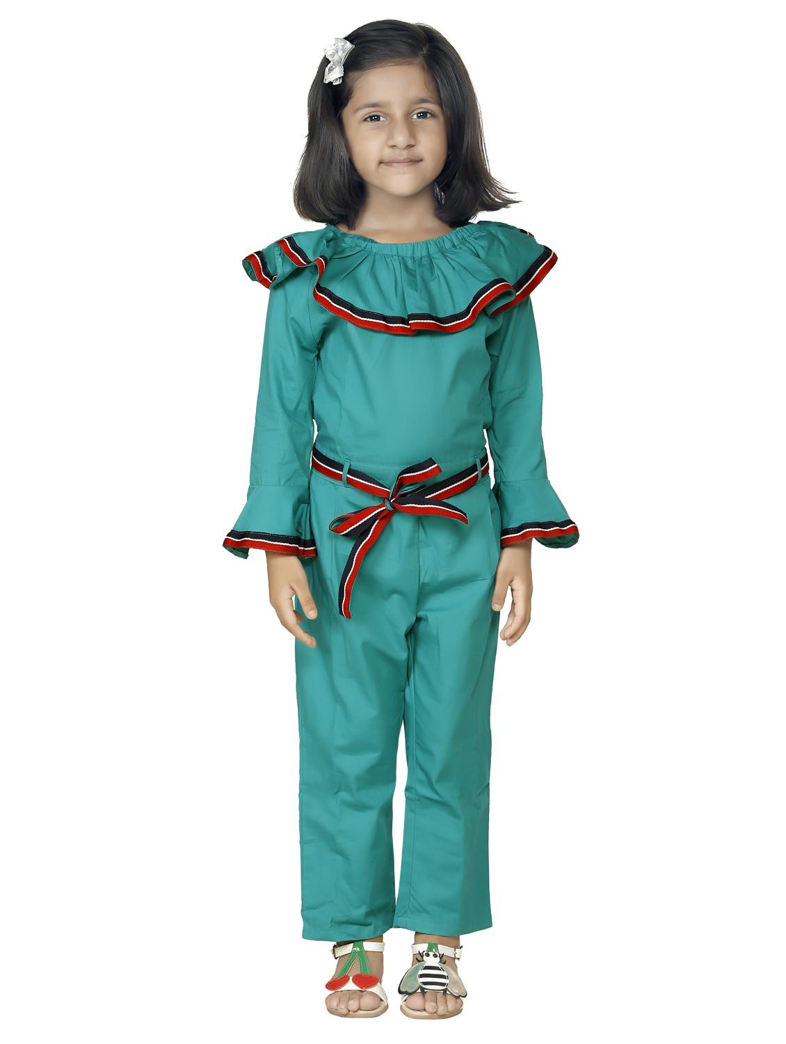 green cotton jumpsuit - 15582781 - Zoom Image - 4