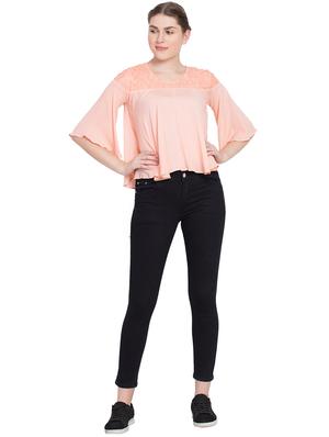laced yoke bell sleeved flared top - 15583352 - Standard Image - 4