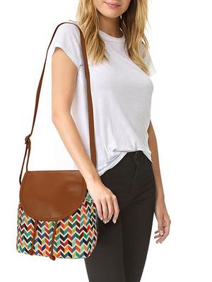 multi canvas regular sling bag - 15583891 - Standard Image - 4