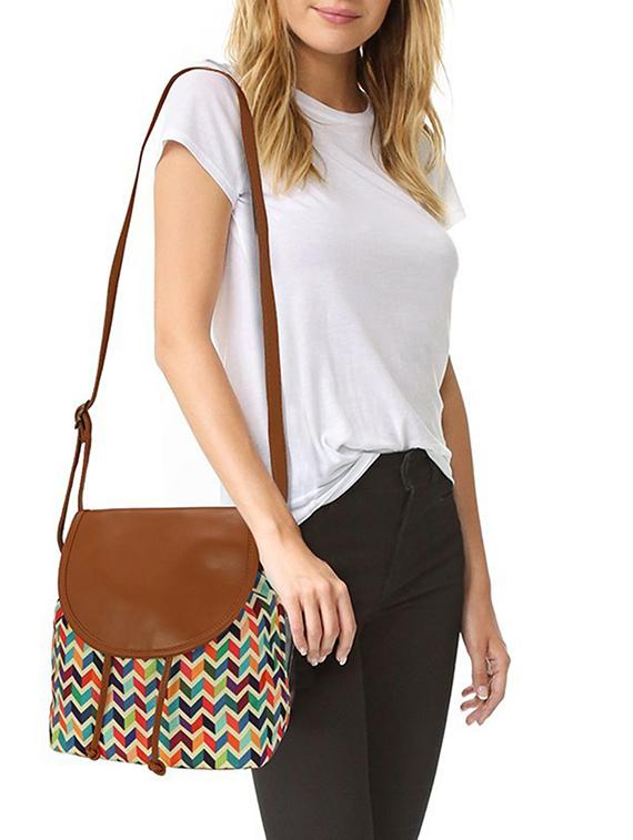 multi canvas regular sling bag - 15583891 - Zoom Image - 4