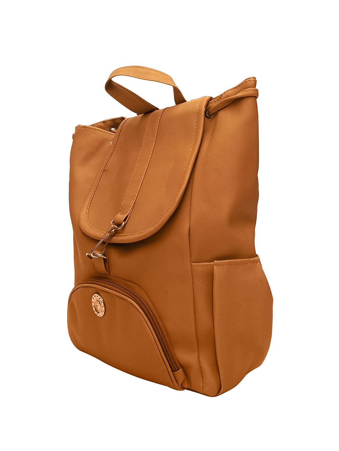 brown leatherette (pu) regular backpack - 15584058 - Zoom Image - 4