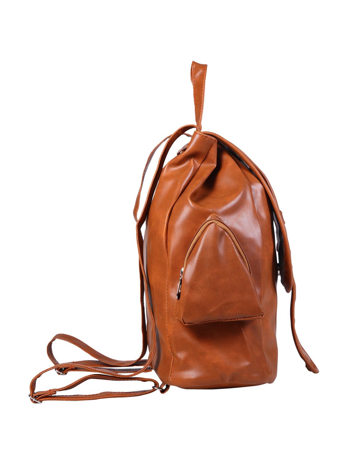 brown leatherette (pu) regular backpack - 15584059 - Zoom Image - 4