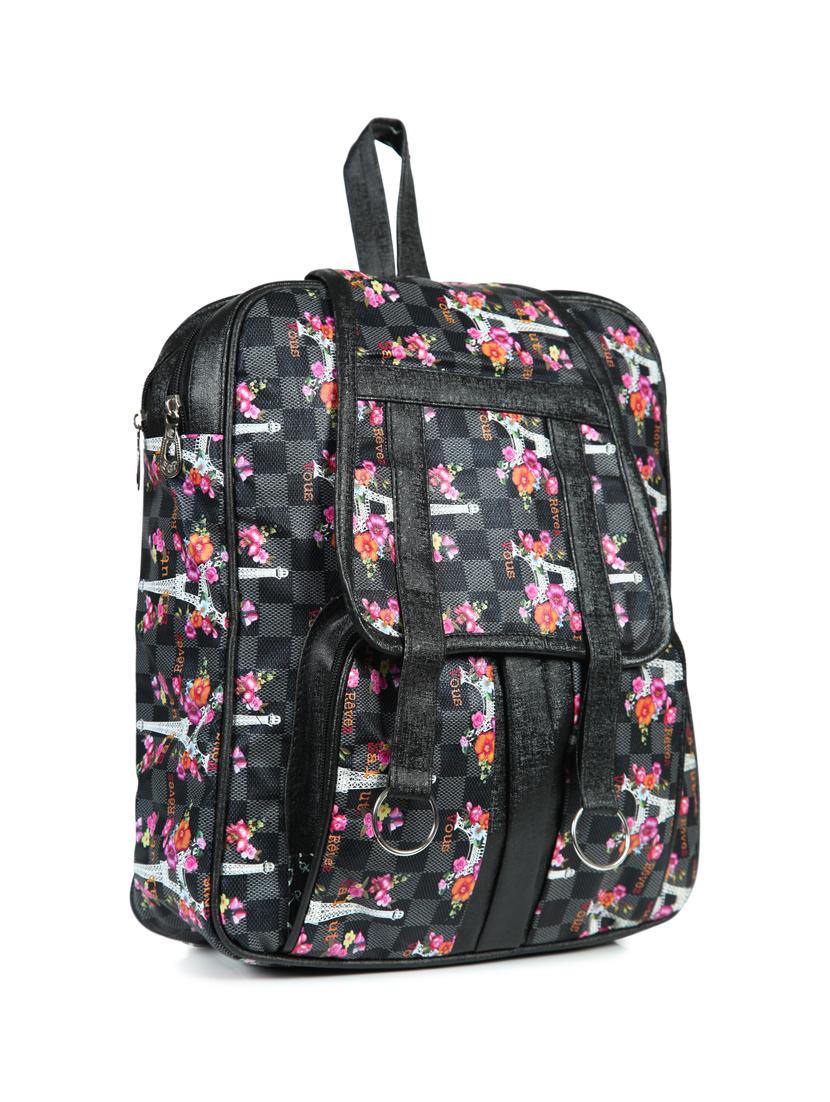 black leatherette (pu) fashion backpack - 15584062 - Zoom Image - 4