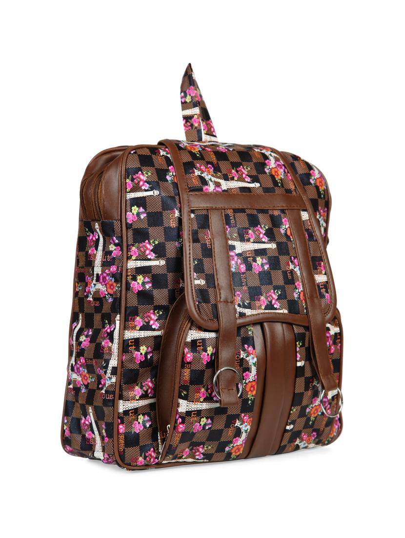 brown leatherette (pu) regular backpack - 15584064 - Zoom Image - 4
