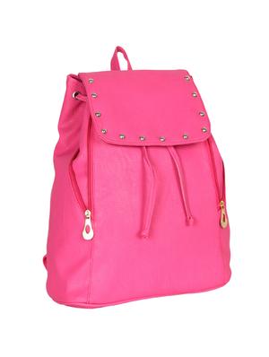 pink leatherette (pu) regular backpack - 15584077 - Standard Image - 4