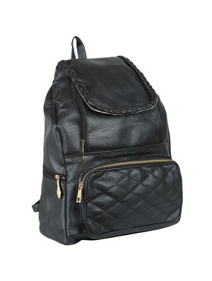 black leatherette (pu) regular backpack - 15584083 - Standard Image - 4