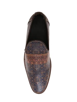 blue leather casual slip ons - 15584677 - Standard Image - 4