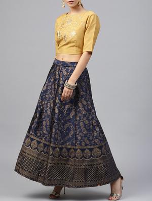 tonal embroidered crop blouse - 15586868 - Standard Image - 4