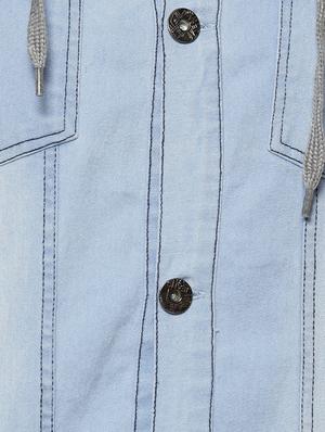 blue cotton casual jacket - 15590305 - Standard Image - 4