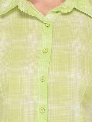 short sleeved checkered shirt - 15591376 - Standard Image - 4