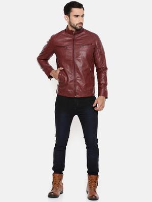 red leather biker jacket - 15601739 - Standard Image - 4