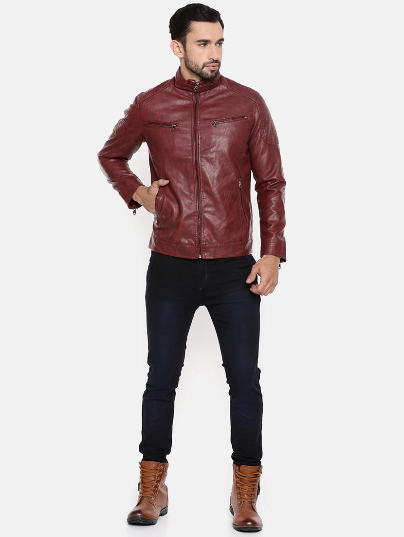 red leather biker jacket - 15601739 - Zoom Image - 4