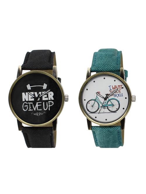 Set of 2 Round dial Analog watch combo -(WAT-LR-27-229-COMBO) - 15602780 - Very Small Image - 1