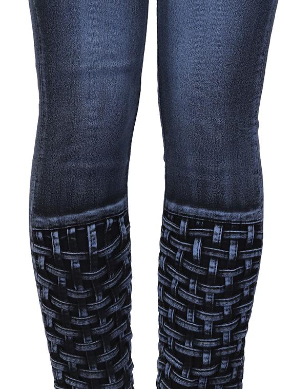 basket weave stone wahsed jeans - 15604535 - Zoom Image - 4