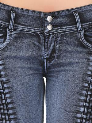 basket weave low waist jeans - 15604537 - Standard Image - 4