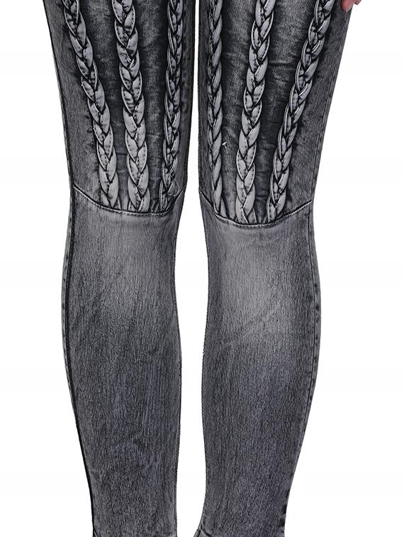 braid weave stone washed jeans - 15604538 - Zoom Image - 4