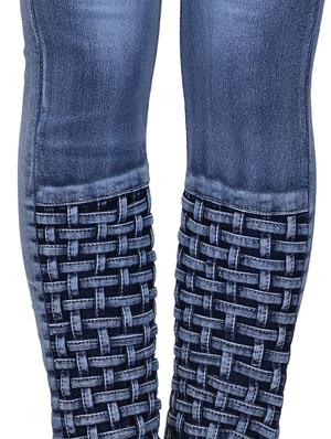basket weave stone washed jeans - 15604540 - Standard Image - 4