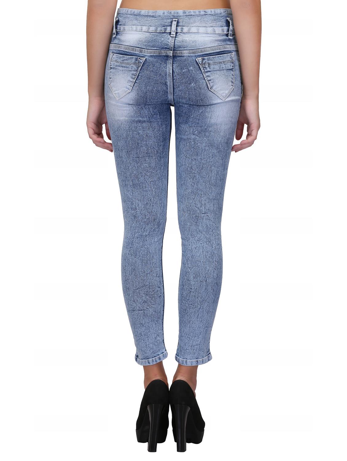 braid weave stone washed jeans - 15604541 - Zoom Image - 4