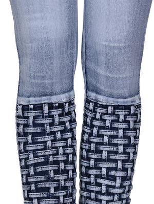 basket weave stone washed jeans - 15604545 - Standard Image - 4