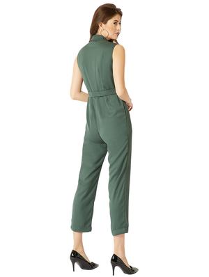 surplice neck tie-knot jumpsuit - 15606253 - Standard Image - 4