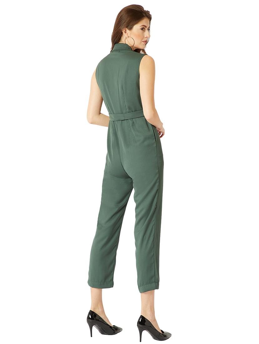 surplice neck tie-knot jumpsuit - 15606253 - Zoom Image - 4