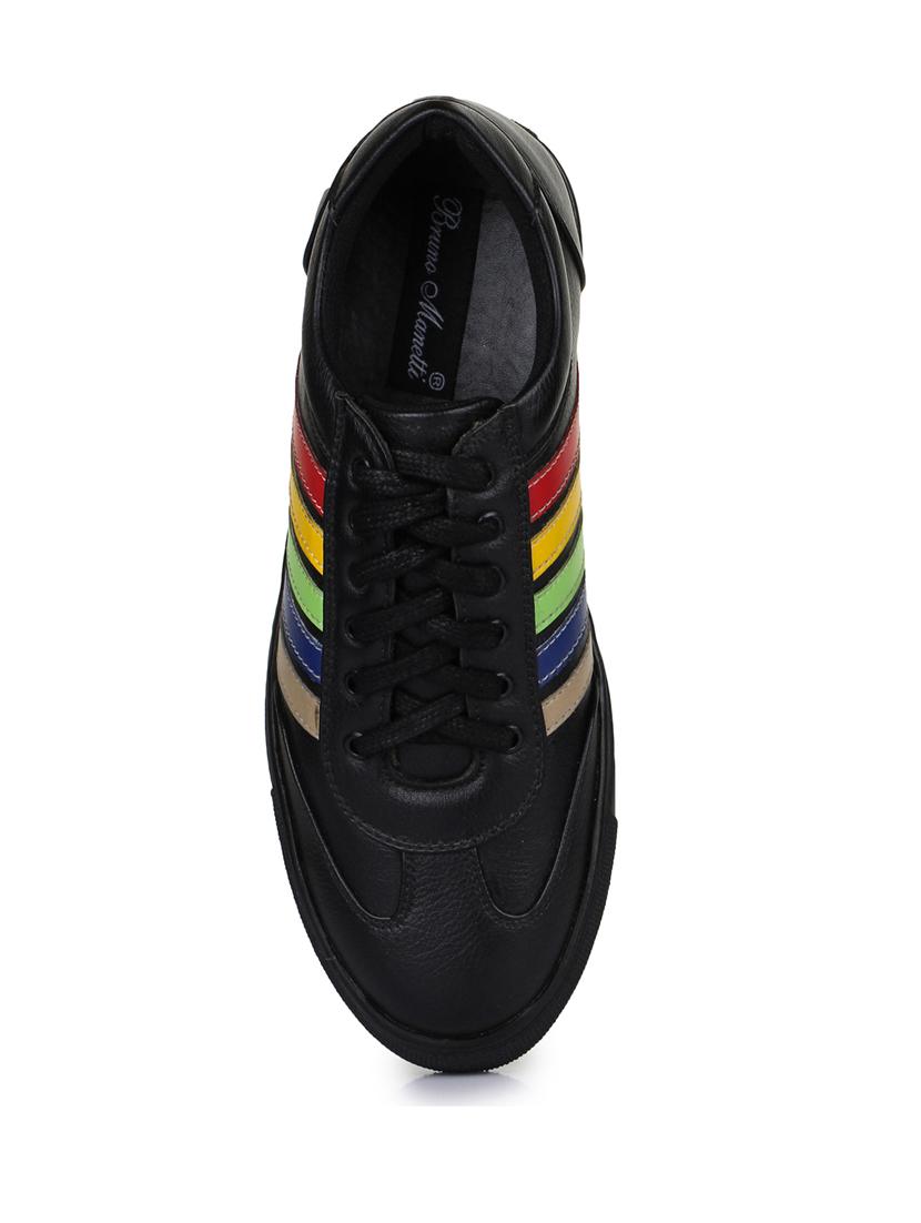 black leatherette lace up sneakers - 15606353 - Zoom Image - 4