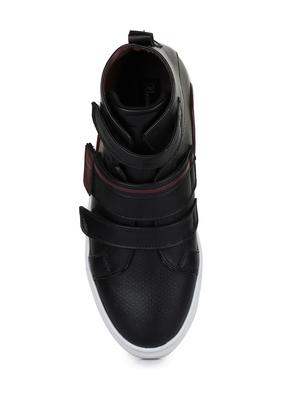 black leatherette slip on sneakers - 15606355 - Standard Image - 4