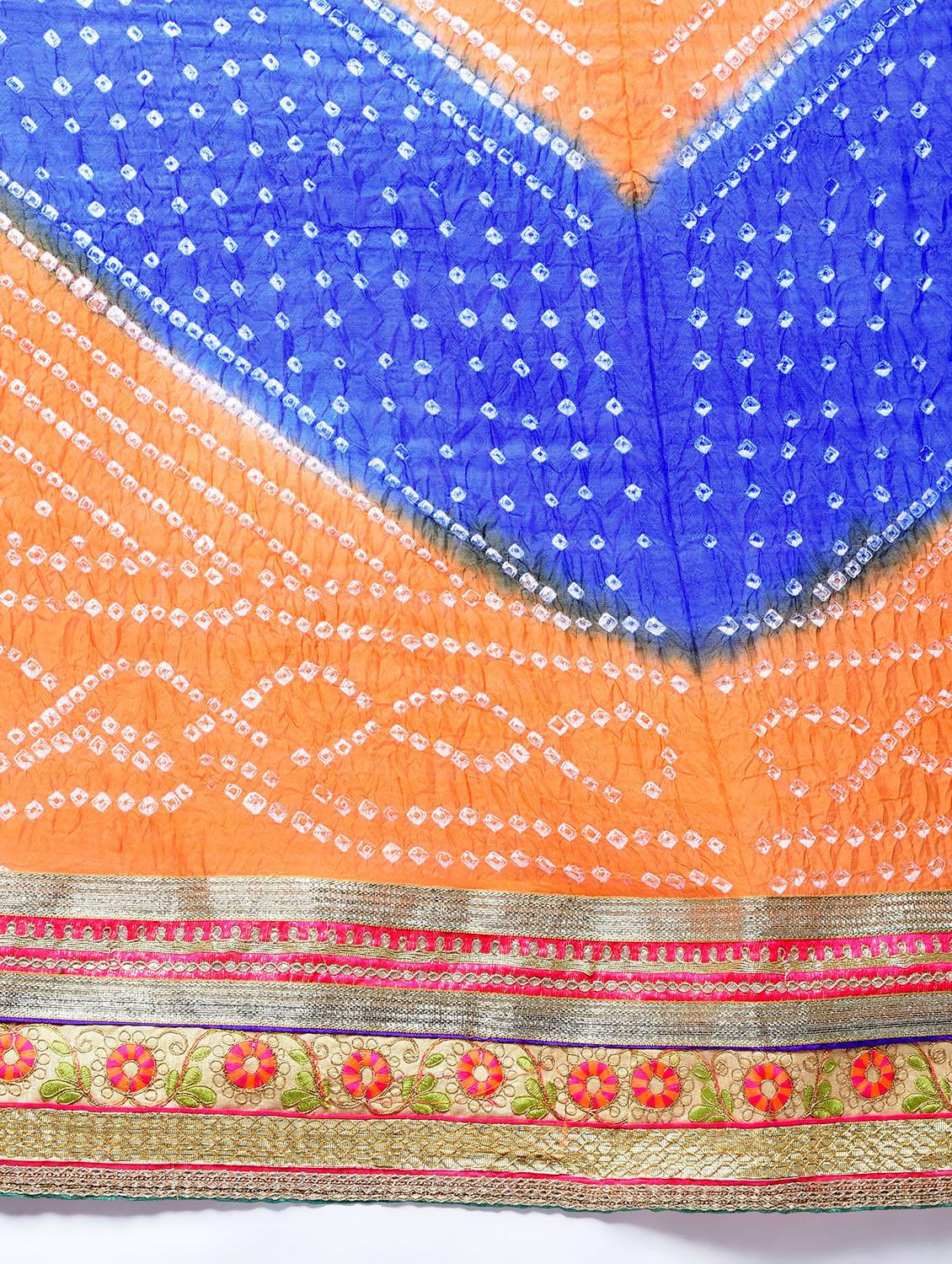 Bandhani flared lehenga set - 15606529 - Zoom Image - 7