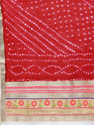 bandhani flared lehenga set - 15606530 - Standard Image - 7