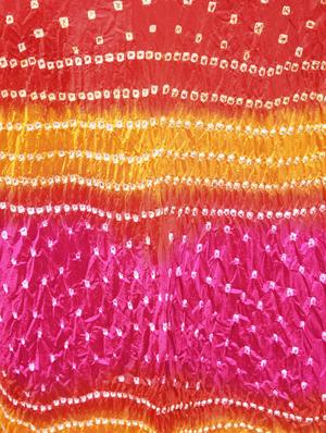 Bandhani flared lehenga set - 15606531 - Standard Image - 7